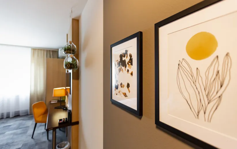 Detailaufnahme eines Zimmers im Hotel Das Himberg