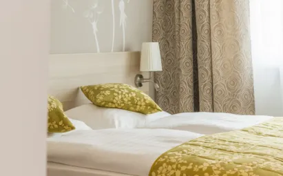 Detailaufnahme eines Bettes im Hotel Das Himberg